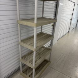 4 Tier Plastic Utility Shelf Storage Rack Garage / Laundry Organizer