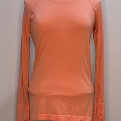 Lululemon Orange Long Sleeve Athletic Top