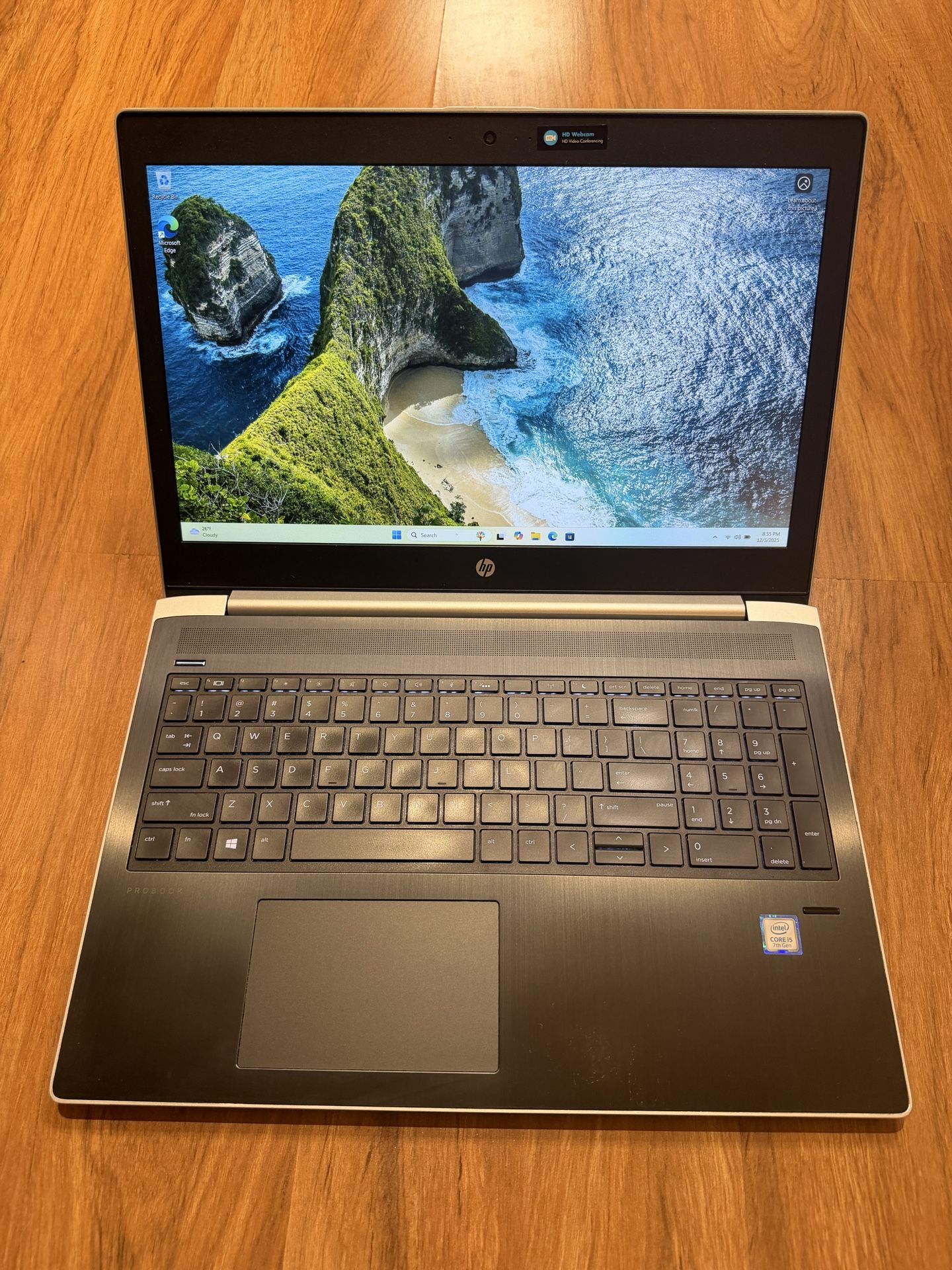 HP ProBook 450 G5 core i5 7th gen 8GB Ram 256GB SSD Windows 11 Pro 15.6 “ HD Screen Laptop with charger in Excellent Working condition!!!!! Specifica