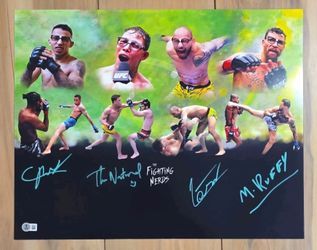 Fighting Nerds Signed Autographed 16X20 Photo COA BAS Beckett