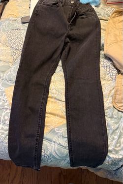 Dark Wash Black Denim Jeans
