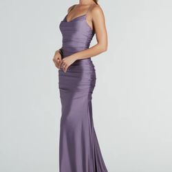 Whitley Formal Ruched Long Mermaid Dress