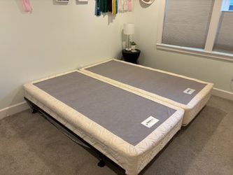 King sized Tempurpedic box spring and metal base