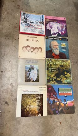 8 Vintage Vinyl LP Records – Carpenters, Osmonds, Herb Alpert, Classical & Christmas