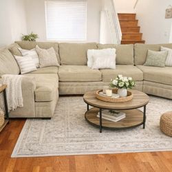 Living Spaces Large Beige Sectional couch- Excellent Condition!