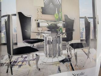 Glam Dining Table and Chair Set