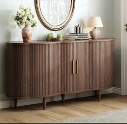 New in Box Walnut Fluted Sideboard Cabinet BSB278 (HN)