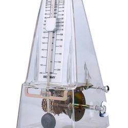 Mechanical Metronome for Piano Violin Guitar Ukulelel Musicians, Transparent White