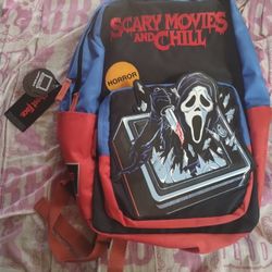 NEW Horror GHOST FACE SCARY MOVIES & CHILL Backpack 