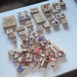 Wooden Block Stamps Variety Set 100+