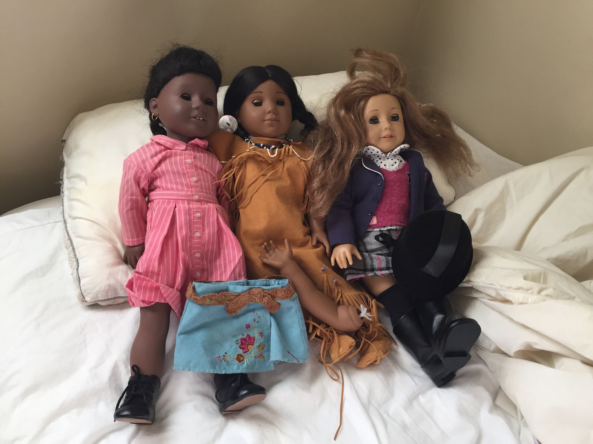 3 Used American girl dolls