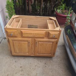 Solid Oak Front Bathroom Cabinet