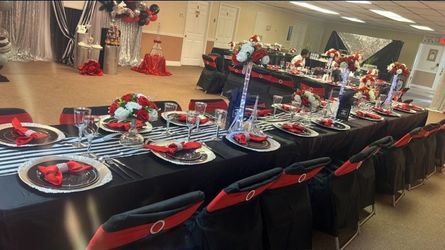 $10 EACH FIRM🟢Artificial Flower Rose Red And White With Crystal Glass Cop