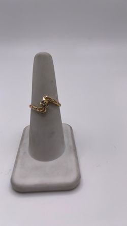 14k gold tone wave ring