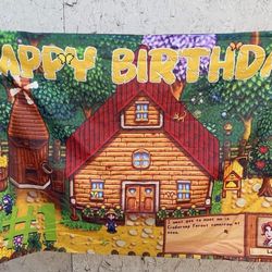 Happy Birthday Video Game Backdrop