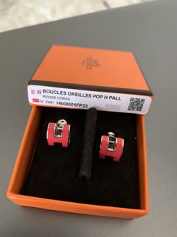 Hermes Earring Rouge Corail