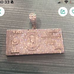 Silver  Pedant Diamond Stone 