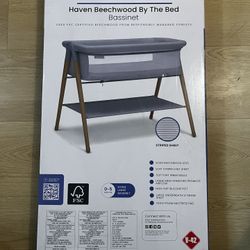 Delta Children Haven Beechwood By the Bed Bassinet (Grey)