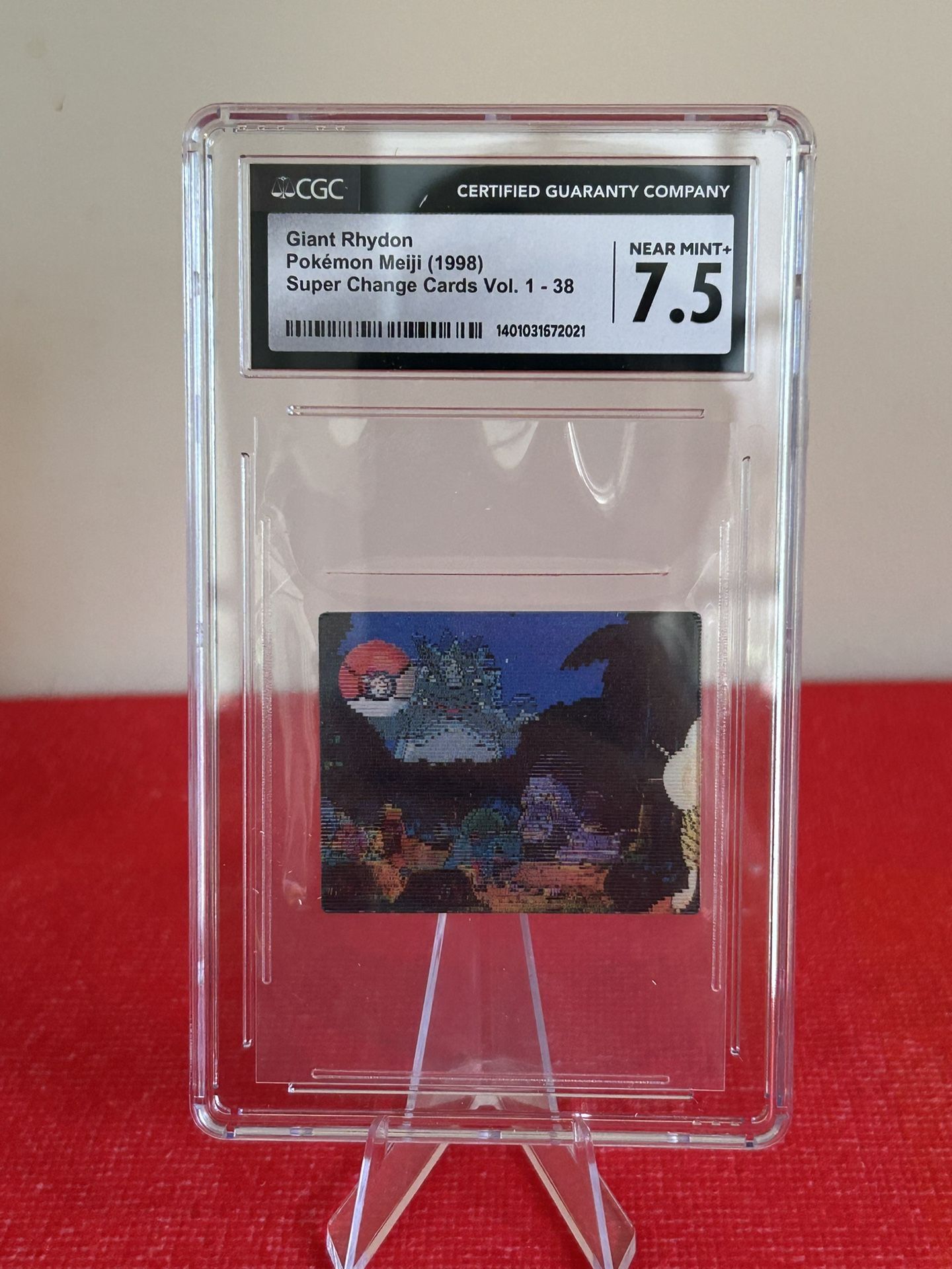 Giant Rhyndon Pokemon Meiji (1998) - Super Change Cards CGC 7.5 - POP 1