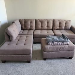 Brand New Sectional & Ottoman Take Home Today With Only $39 Down 