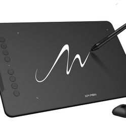 XP-Pen Deco 01 V3 Graphics Drawing Tablet 16384 X3 Smart Styllus OSU Tilt Used