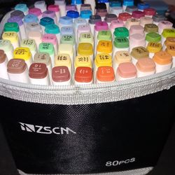 80 Pack ZSCM dual-tip alcohol markers
