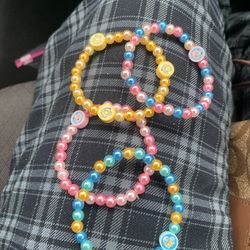 Pokémon Pearl Beaded Stretchy Handmade Bracelets 