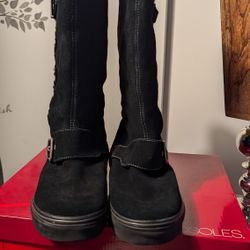 "Vans"-High Suede/Leather Mid Calf Boots Tennis Shoes