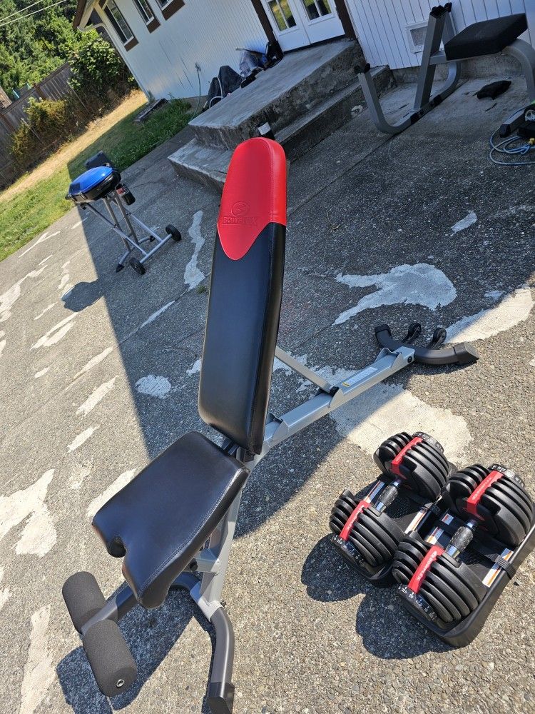 Bowflex Dumbells And Bench