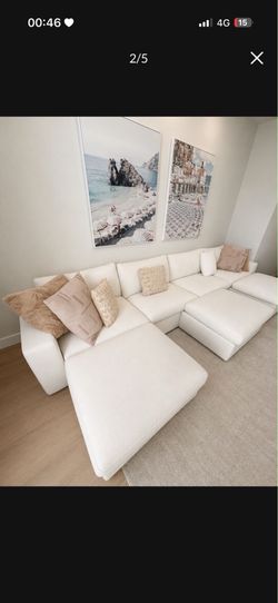 7th Avenue 6-Piece Modular Sectional Sofa + Ottoman