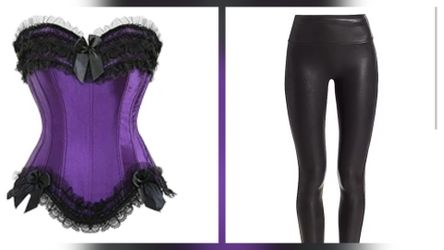 Ready For Pickup New Corset and Faux Leather Pants Outfit 