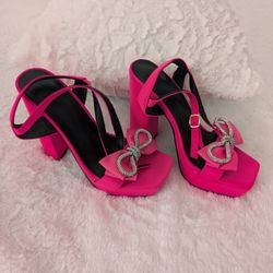 Heels Hot Pink Size 6 1/2  Woman 