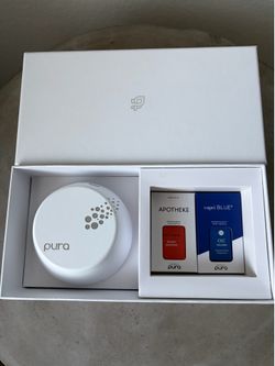 Brand New Pura Smart Fragrance Diffuser Set + 2 Vials (Capri Blue & Apotheke)