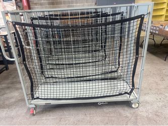 Metal transport cart with net