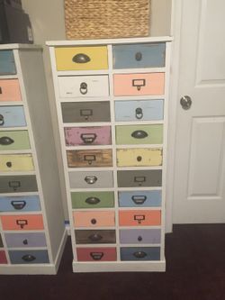 Distressed Antiqued 20 Drawer Cabinet from Hobby Lobby for Sale