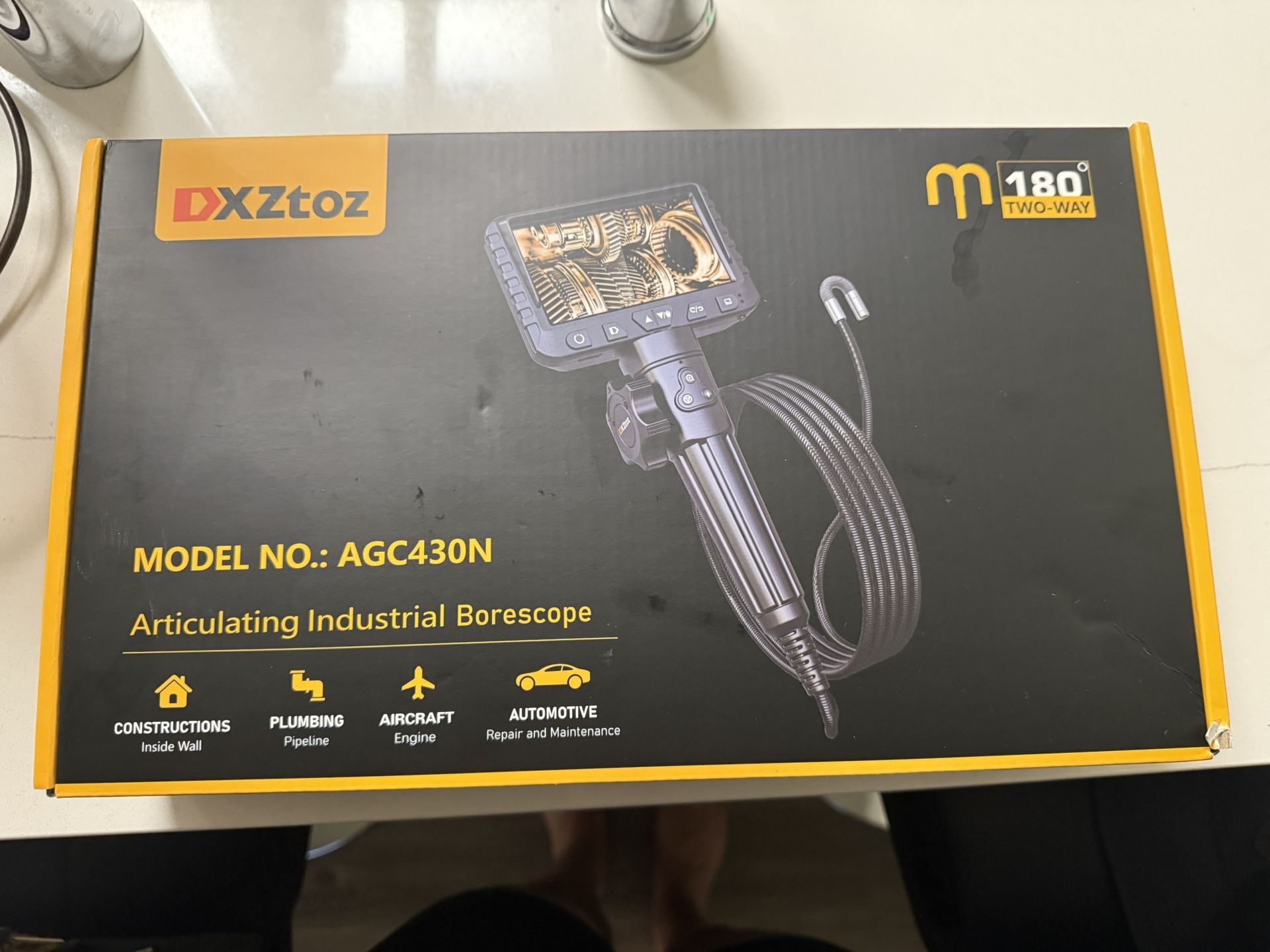DXZtoz AGC430N Articulating Industrial Borescope β 180Β° Two-Way Camera
