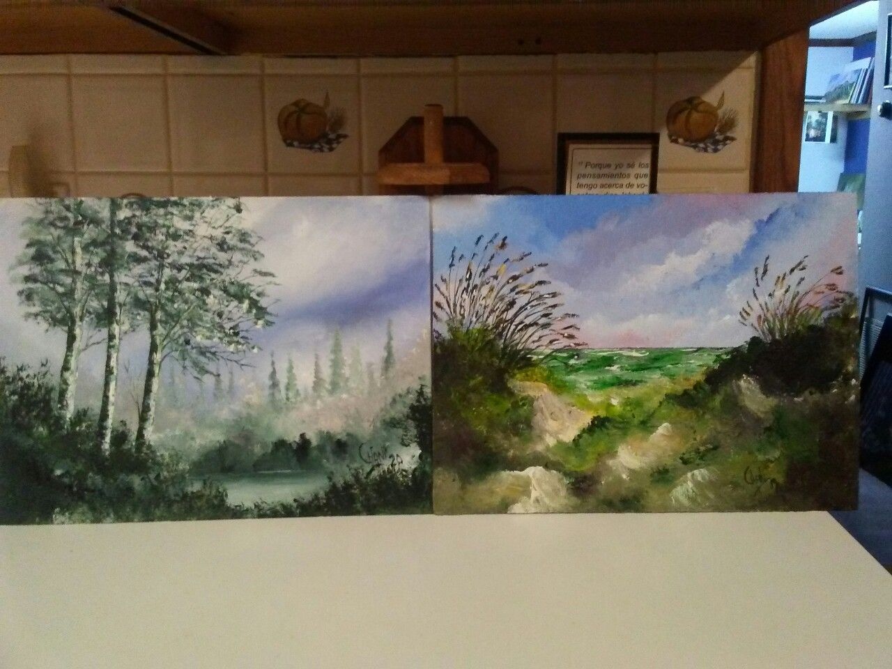 2 of my original paint in Acrylic 16x12 inches unframed