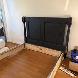 Vintage Queen Wooden Bed Frame