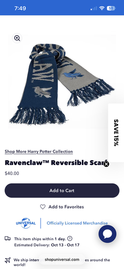 Harry Potter Ravenclaw Scarf
