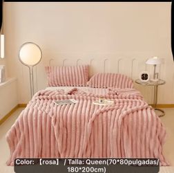 Pink Fluffy Queen Blanket