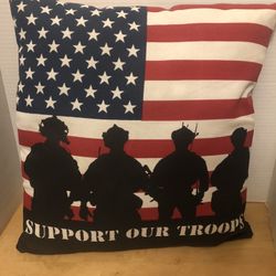 Patriotic, throw pillow, indoor outdoor, 14 x 14