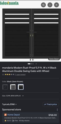 Mondaria 6 foot Aluminum Gate