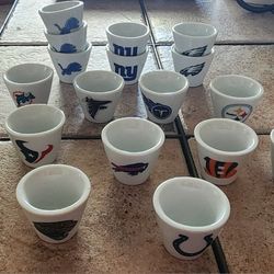 MINI CERAMIC NFL SHOT GLASSES
