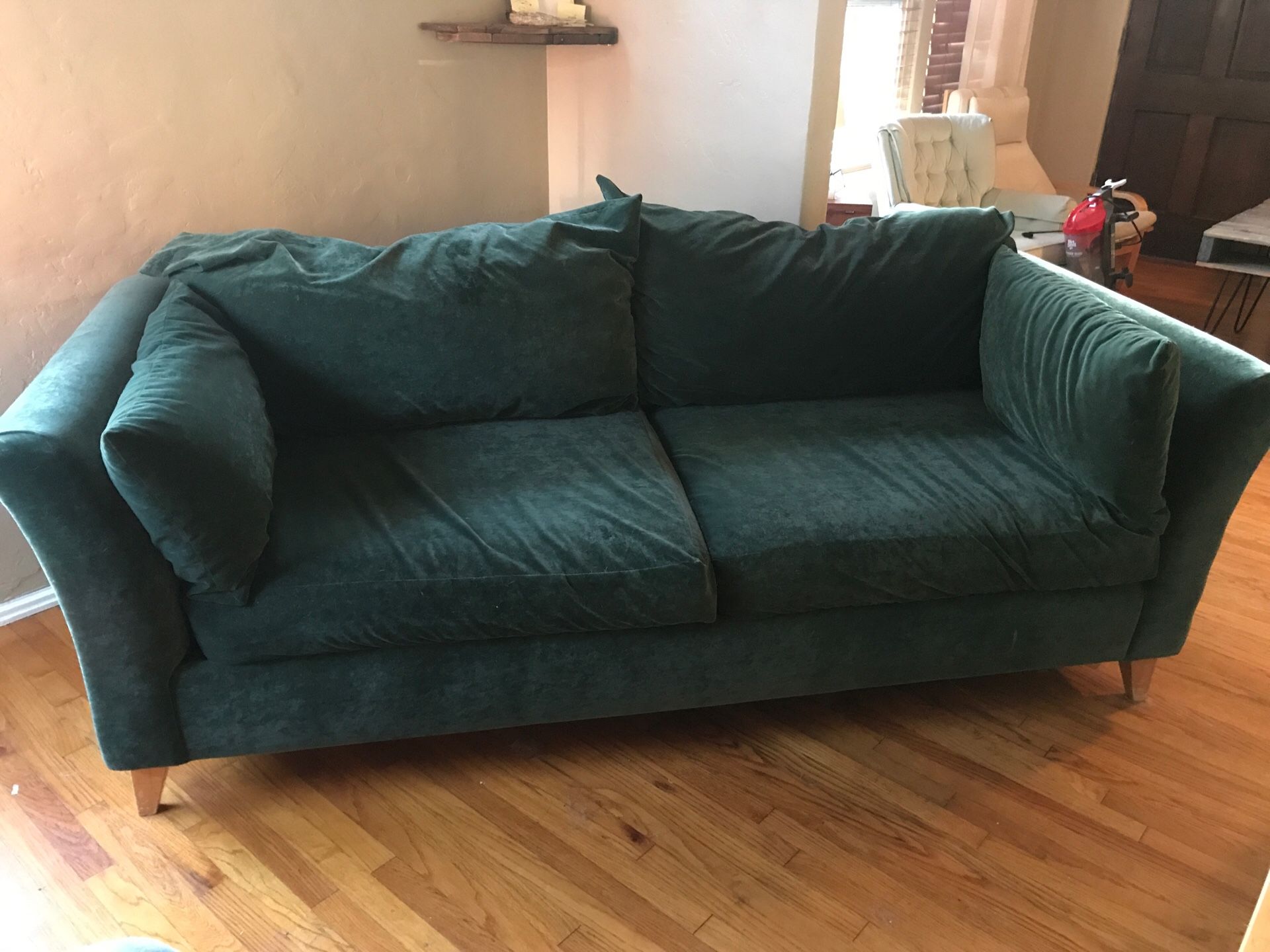 Emerald Green VELVET Sofa Couch