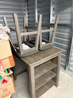 2 Stooled Bar table with storage