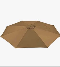 Tan Patio Umbrella Canopy Replacement Cover