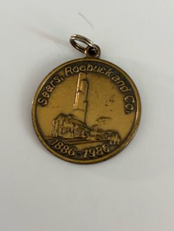 Vintage brass Sears, Roebuck and Co. 100th Anniversary commemorative medal