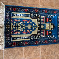 Blue Turkish Prayer Rug. 