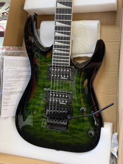 Jackson Dinky JS32Q DKA Arch Top Electric Guitar - Transparent Green Burst