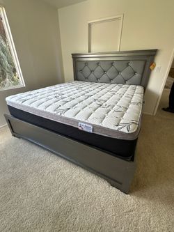 King size Mattress Pillow top new bedframe not included sold separately